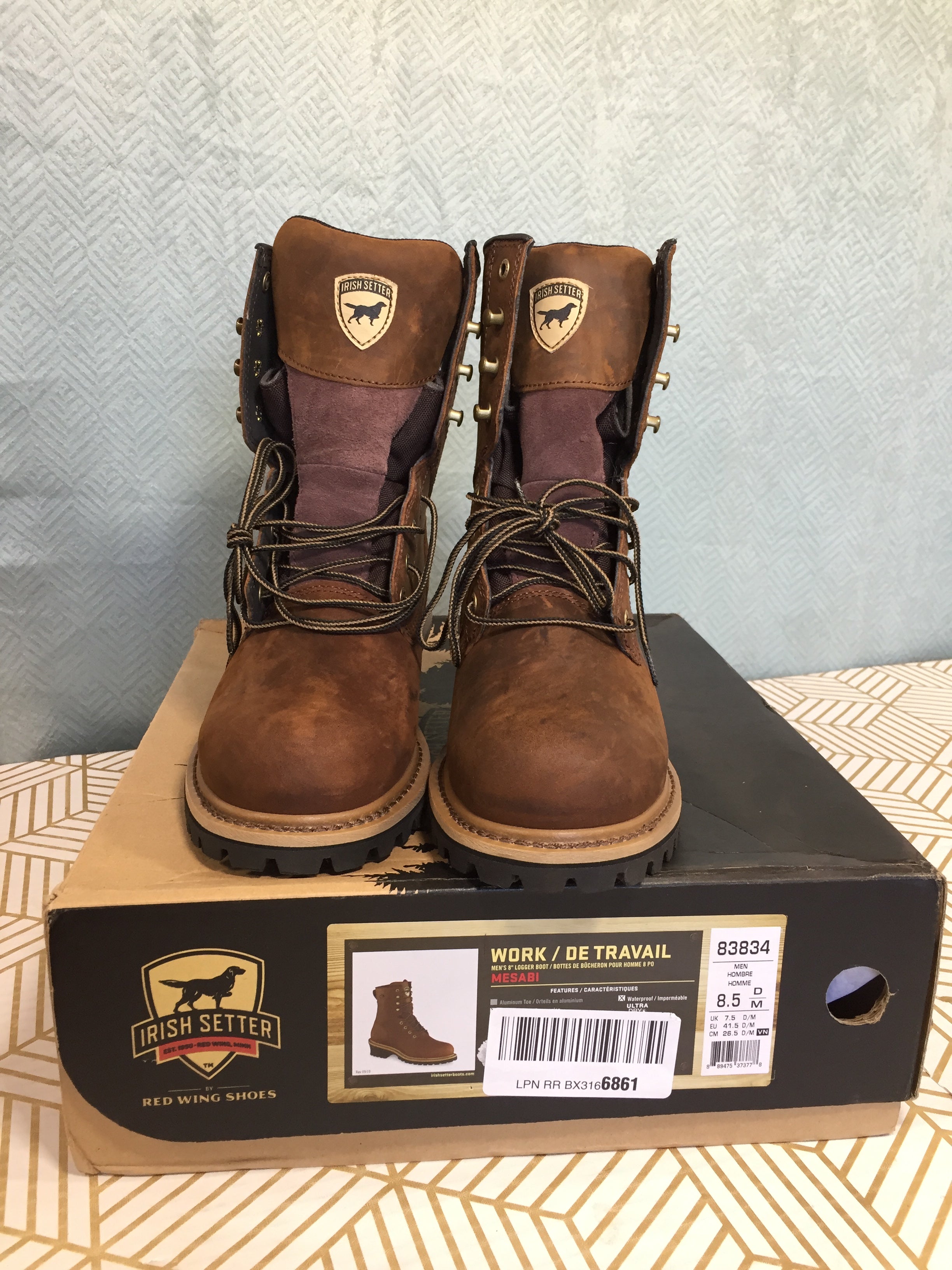 Irish Setter Work Men's Mesabi Steel Toe 83834 Boot US Size 8.5 (7881181462766)